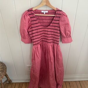 Pink Smocked Mini Dress